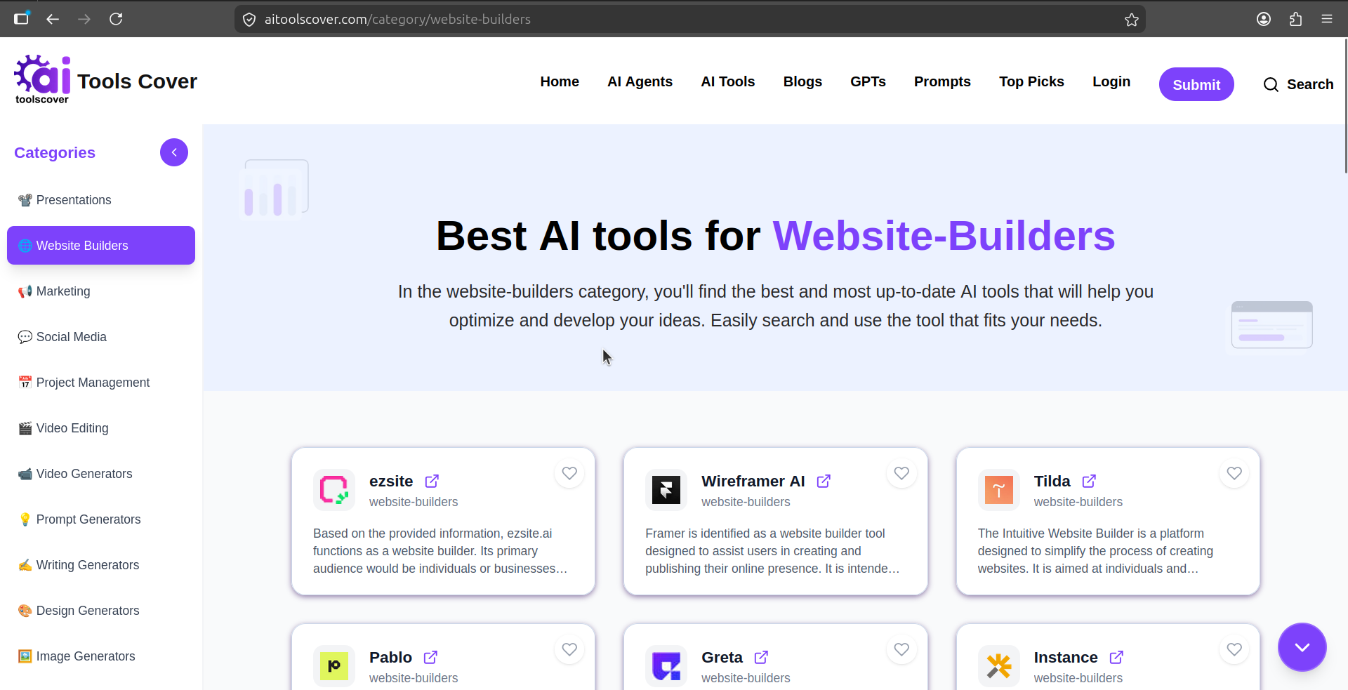 Detailed view of AI tools and user reviews