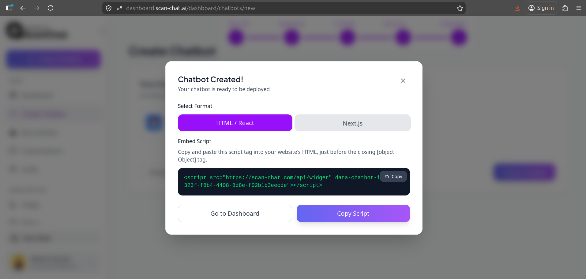 Dark mode interface with real-time notifications