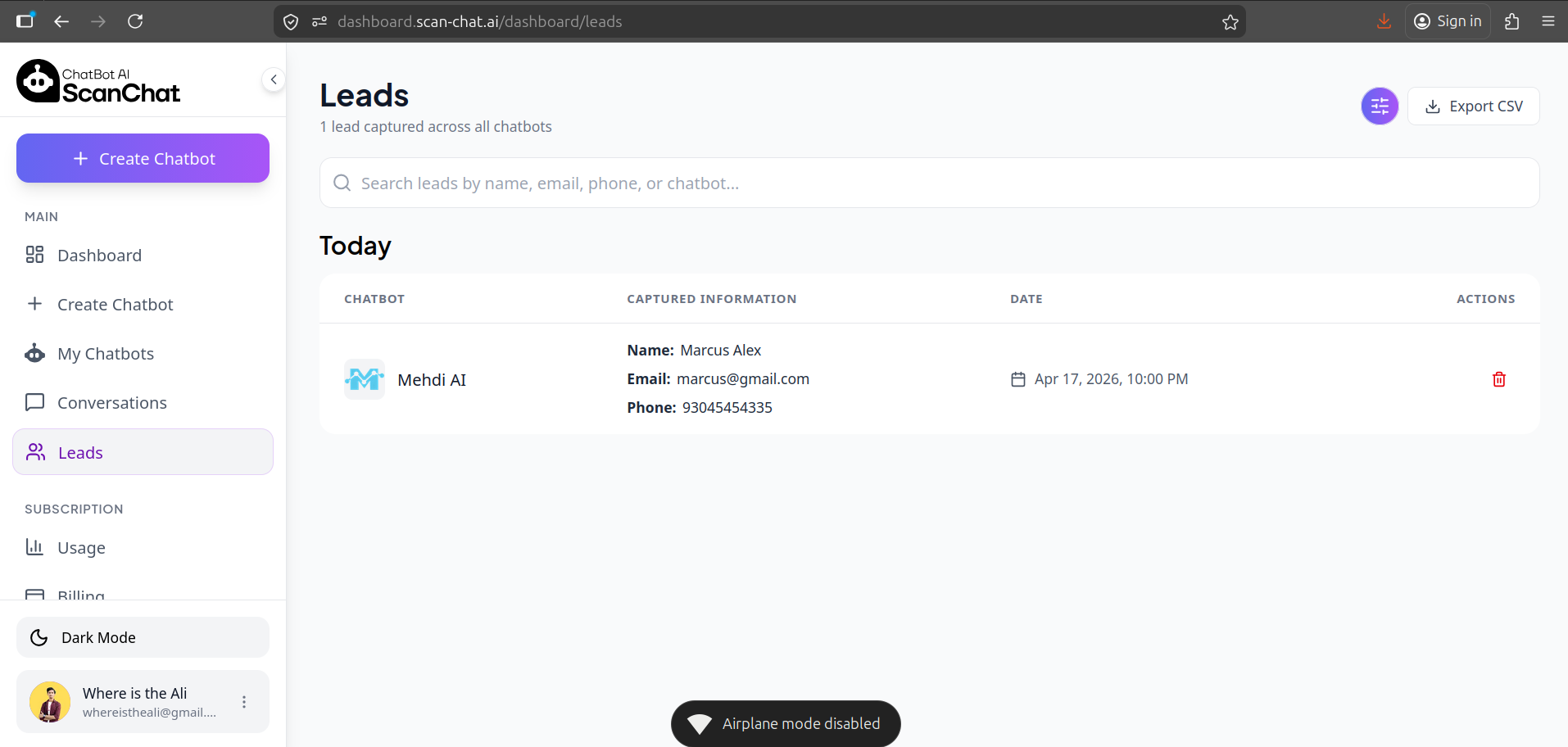 File sharing interface with progress indicators